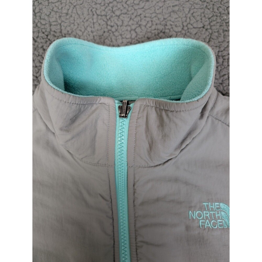 The North Face Fleece Jacket Girls Sz Large 14/16 Mint Green Zip Up Pockets - Picture 5 of 16